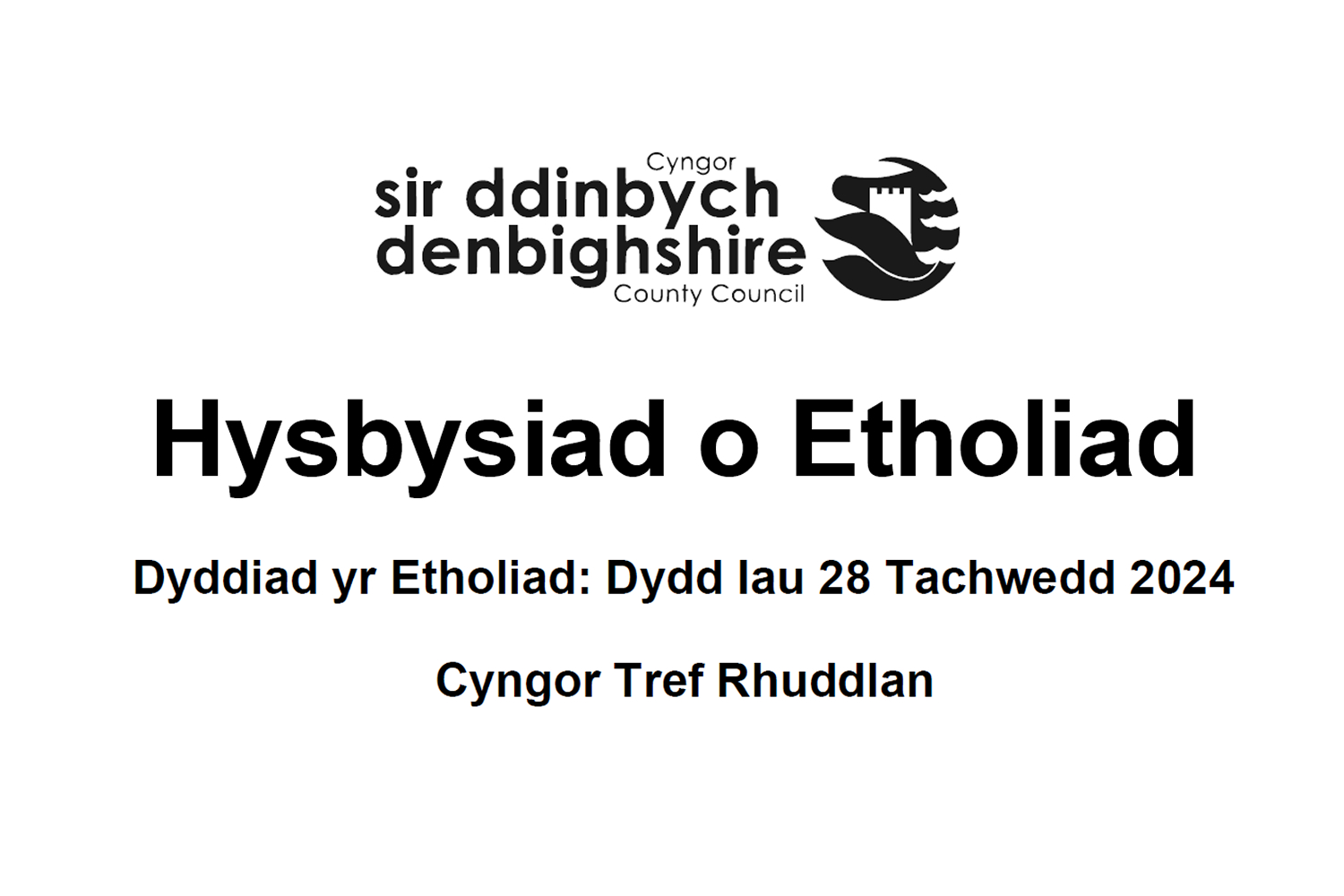 Notice of Election (Welsh)