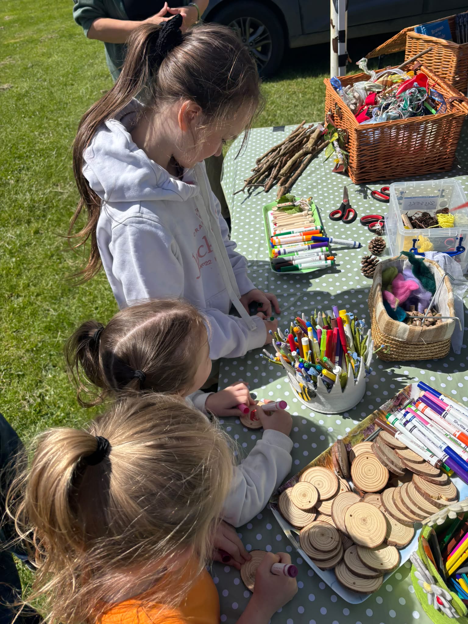 Children taking part in arts and crafts at Credu Connecting Carers Fun Day