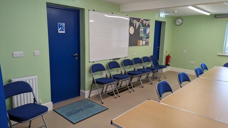 Hwb Rhuddlan room seating and whiteboard