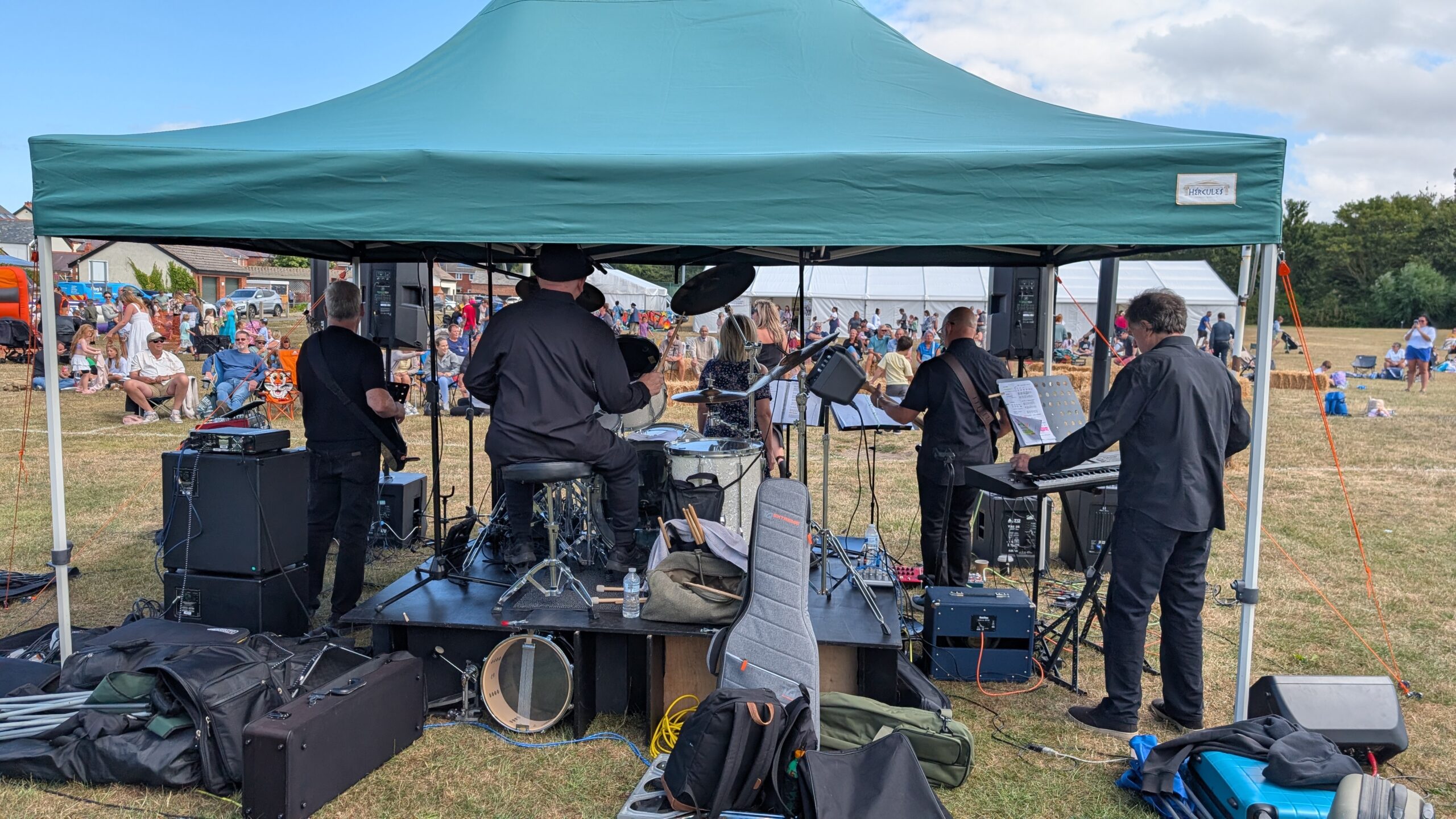 Band performing at Rhuddlan Volunteer Fair and Picnic in the Park