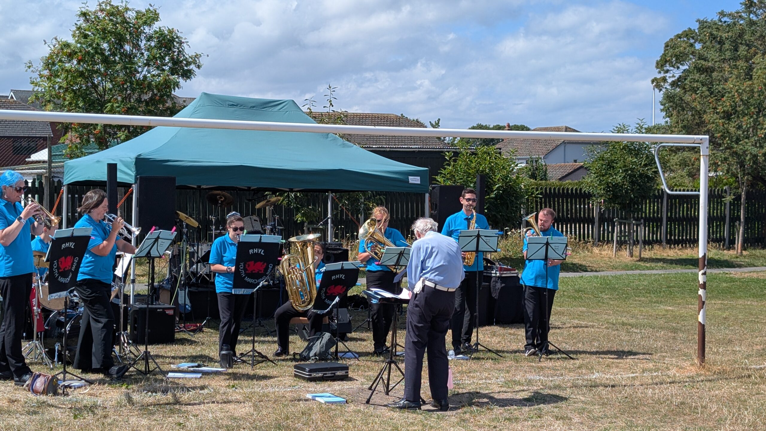 Rhyl Youth Marching Band performing at the event
