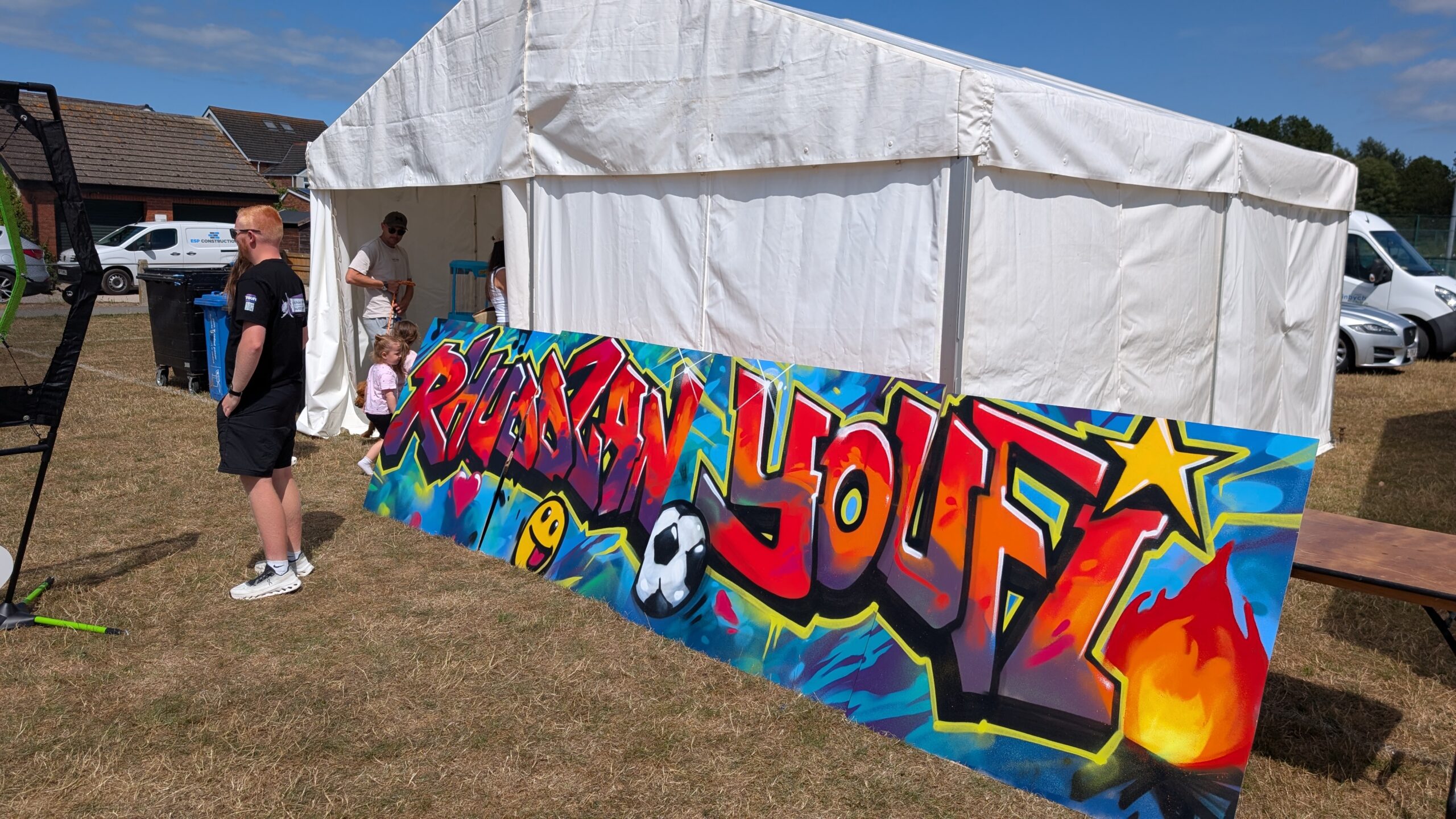 Rhuddlan Youth graffiti boards displayed at the event